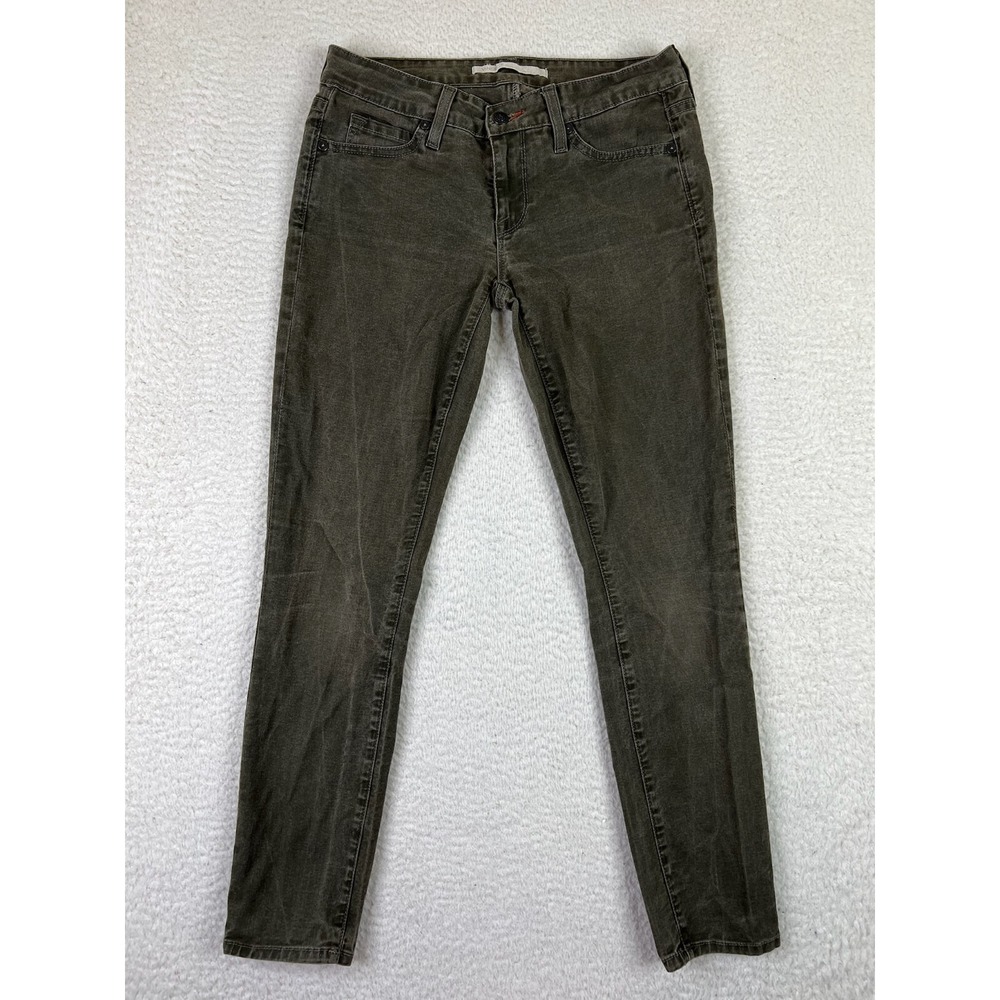 Vince Crop Skinny Jeans Women's Size 26 Olive Green 28x27 Denim‎ Stretch